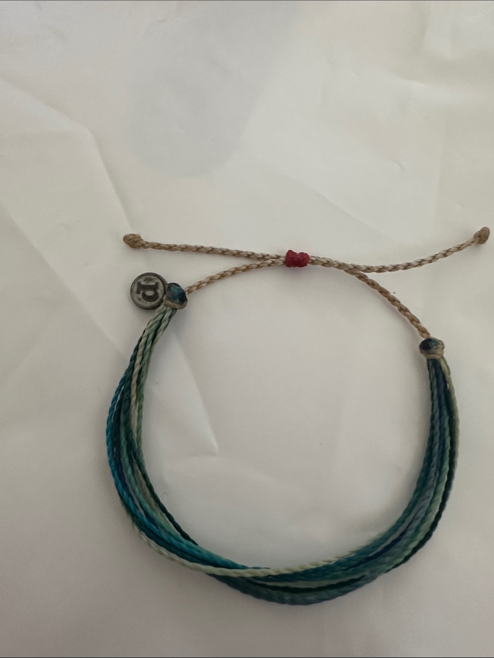 NWOT Pura Vida Adjustable Teal Ombre Cord Bracelet